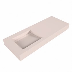 AVON Rosee Lavabo sospeso à parete solid surface 120cm. Posizione lavabo Links bordo 12cm.