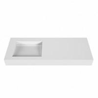 AVON Talc Lavabo sospeso à parete solid surface 120cm. Posizione lavabo Links bordo 12cm.-2