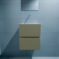 ADA 40cm cloakroom vanity set Army. Vanity top LEX Talc position Center without tab hole.-3