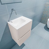 ADA 40cm toiletmeubel linen. LEX wastafel talc positie links. Zonder kraangat-2