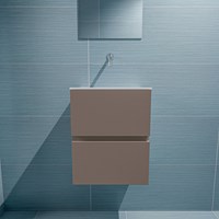 ADA 40cm toiletmeubel smoke. LEX wastafel talc positie midden. Zonder kraangat-3