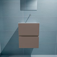 ADA 40cm WC-möbel Smoke. LEX einbauwaschbecken Talc position Rechts kein hahnloch.-3