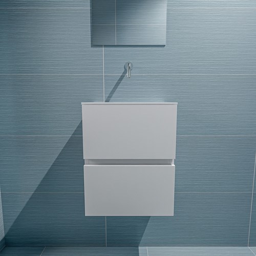 ADA 40cm toiletmeubel talc. LEX wastafel talc positie midden. Zonder kraangat-3