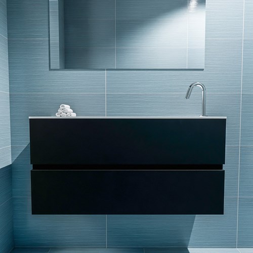 ADA 100cm toiletmeubel urban. LEX wastafel talc positie rechts. Met 1 kraangat-3