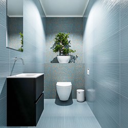 ADA 40cm cloakroom vanity set Urban. Vanity top LEX Talc position Center without tab hole.