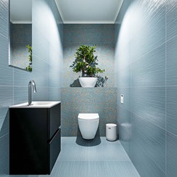 ADA 40cm toiletmeubel urban. LEX wastafel talc positie rechts. Met 1 kraangat