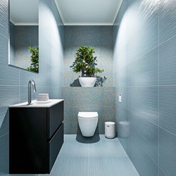ADA 60cm toiletmeubel urban. LEX wastafel talc positie links. Met 1 kraangat
