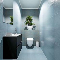 ADA 60cm toiletmeubel urban. LEX wastafel talc positie rechts. Met 1 kraangat