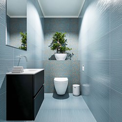 ADA 60cm toiletmeubel urban. LEX wastafel talc positie rechts. Zonder kraangat