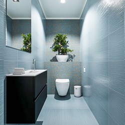 ADA 80cm toiletmeubel urban. LEX wastafel talc positie midden. Met 1 kraangat
