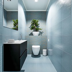 ADA 80cm toiletmeubel urban. LEX wastafel talc positie rechts. Met 1 kraangat