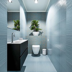 ADA 100cm toiletmeubel urban. LEX wastafel talc positie links. Met 1 kraangat