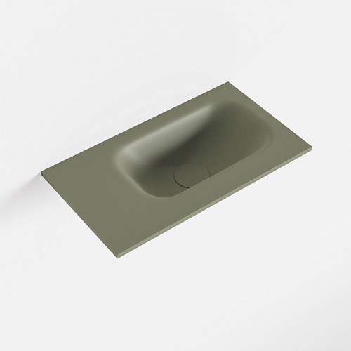 EDEN Army solid surface inleg wastafel voor toiletmeubel 40cm. Positie wasbak rechts
