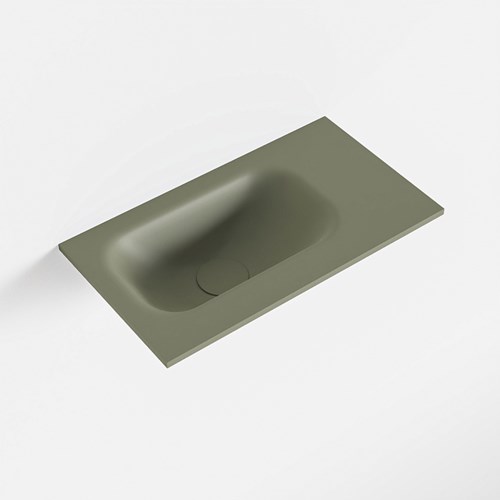 EDEN Army solid surface inleg wastafel voor toiletmeubel 40cm. Positie wasbak links