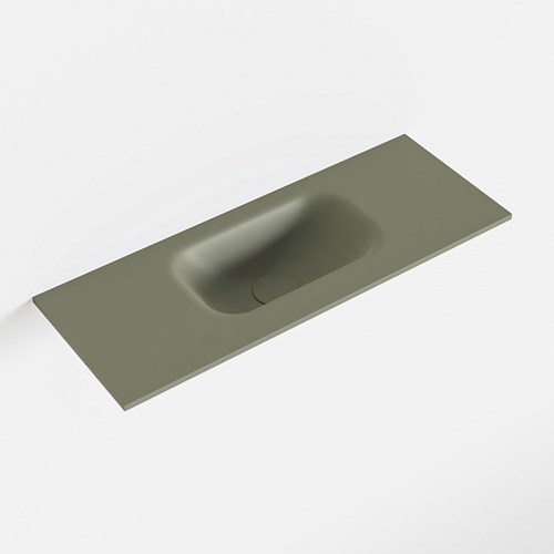 EDEN Army solid surface inleg wastafel voor toiletmeubel 60cm. Positie wasbak midden
