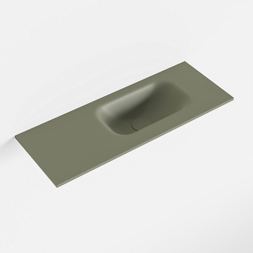 EDEN Army solid surface inleg wastafel voor toiletmeubel 60cm. Positie wasbak rechts