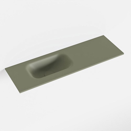 EDEN Army solid surface inleg wastafel voor toiletmeubel 70cm. Positie wasbak links