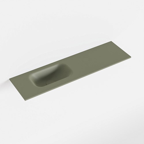 EDEN Army solid surface inleg wastafel voor toiletmeubel 80cm. Positie wasbak links