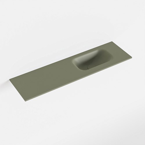EDEN Army solid surface inleg wastafel voor toiletmeubel 80cm. Positie wasbak rechts