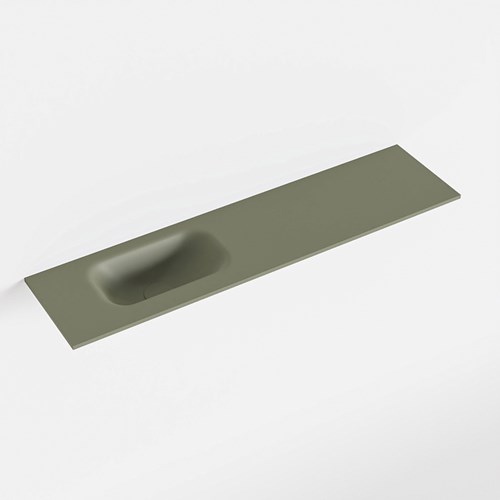 EDEN Army solid surface inleg wastafel voor toiletmeubel 90cm. Positie wasbak links