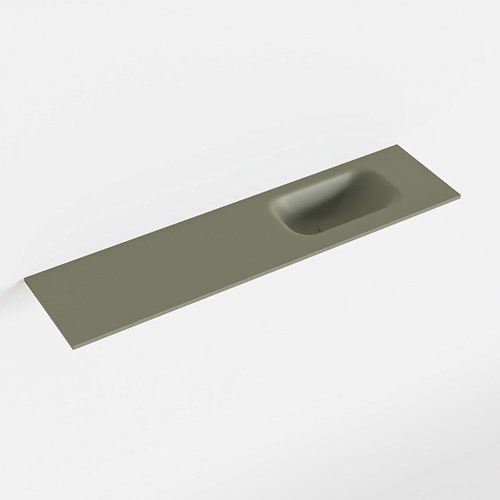 EDEN Army solid surface inleg wastafel voor toiletmeubel 90cm. Positie wasbak rechts