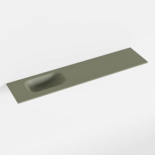 EDEN Army solid surface inleg wastafel voor toiletmeubel 100cm. Positie wasbak links