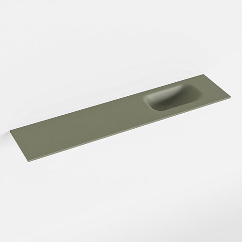 EDEN Army solid surface inleg wastafel voor toiletmeubel 100cm. Positie wasbak rechts