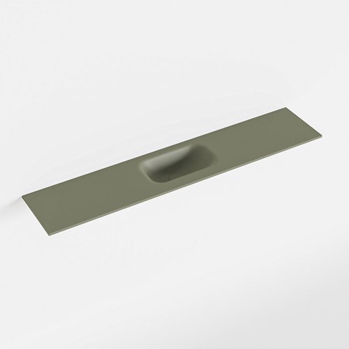 EDEN Army solid surface inleg wastafel voor toiletmeubel 110cm. Positie wasbak midden