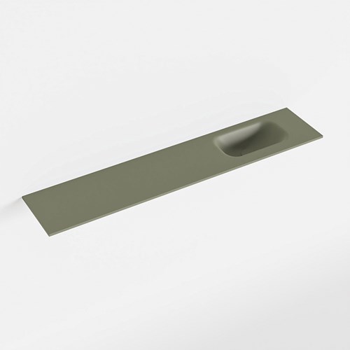 EDEN Army solid surface inleg wastafel voor toiletmeubel 110cm. Positie wasbak rechts