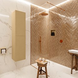 BEAM 160cm bathroom column color Oro with 2 doors.