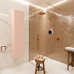 BEAM 160cm bathroom column color Rosee with 2 doors.