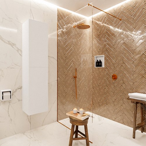 BEAM 160cm mobile colonna colore Talc con 2 porte.