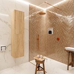 BEAM 160cm kolomkast kleur washed oak met 2 deuren