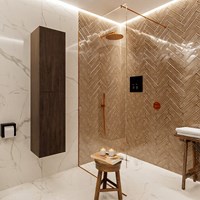 BEAM 160cm kolomkast kleur dark brown met 2 deuren
