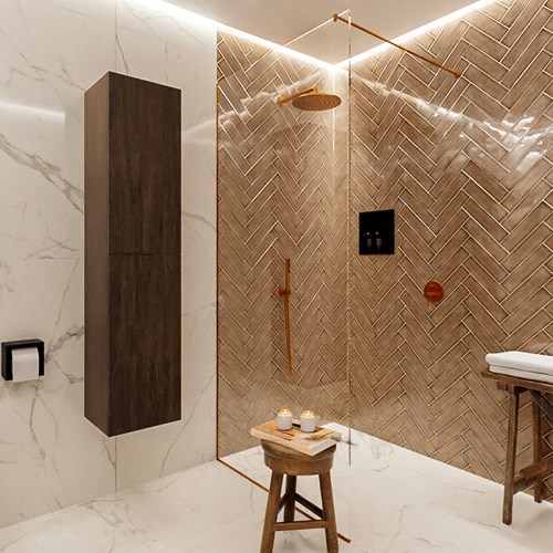 BEAM 160cm kolomkast kleur dark brown met 2 deuren