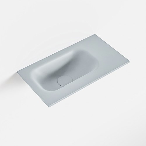 EDEN Clay solid surface inleg wastafel voor toiletmeubel 40cm. Positie wasbak links
