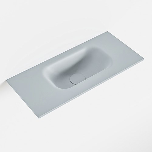 EDEN Clay solid surface inleg wastafel voor toiletmeubel 50cm. Positie wasbak rechts