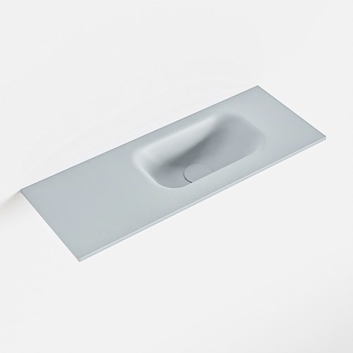 EDEN Clay solid surface inleg wastafel voor toiletmeubel 60cm. Positie wasbak rechts