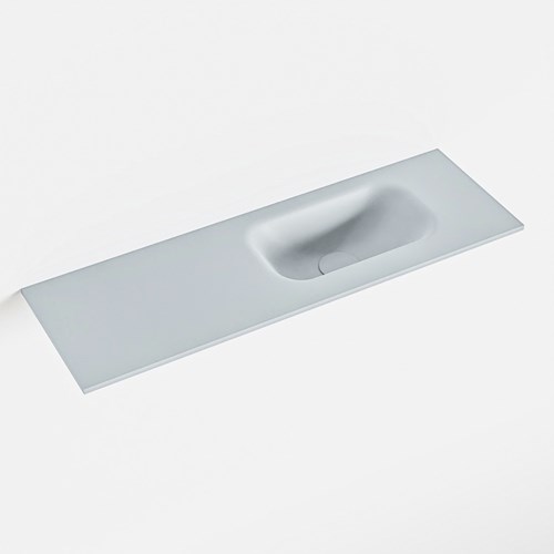 EDEN Clay solid surface inleg wastafel voor toiletmeubel 70cm. Positie wasbak rechts