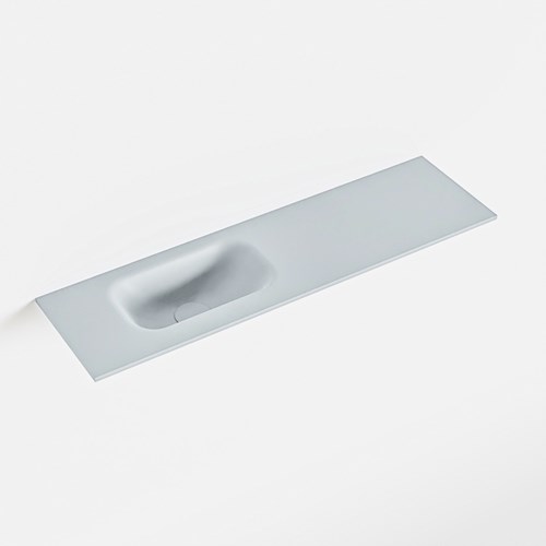 EDEN Clay solid surface inleg wastafel voor toiletmeubel 80cm. Positie wasbak links