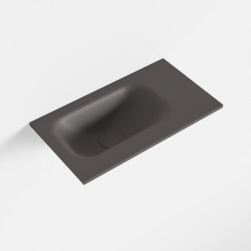 EDEN Dark Grey solid surface inleg wastafel voor toiletmeubel 40cm. Positie wasbak links