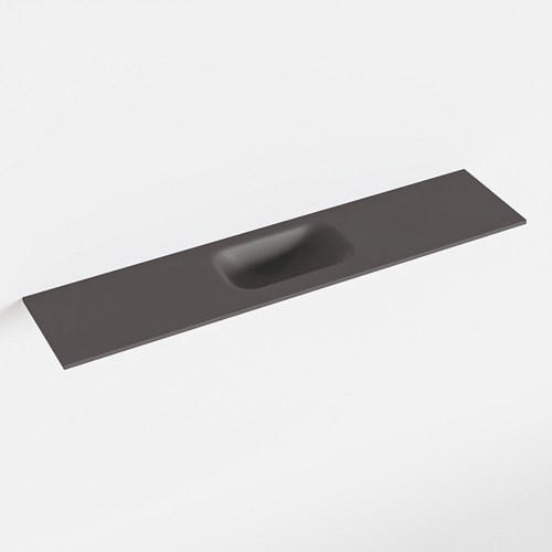 EDEN Dark Grey solid surface inleg wastafel voor toiletmeubel 100cm. Positie wasbak midden