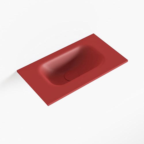 EDEN Fire solid surface inleg wastafel voor toiletmeubel 40cm. Positie wasbak midden