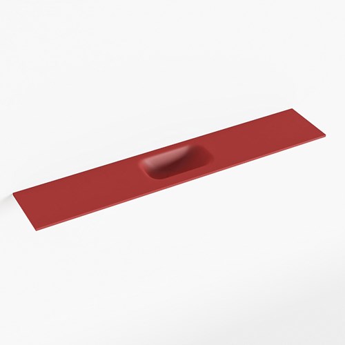 EDEN Fire solid surface inleg wastafel voor toiletmeubel 120cm. Positie wasbak midden