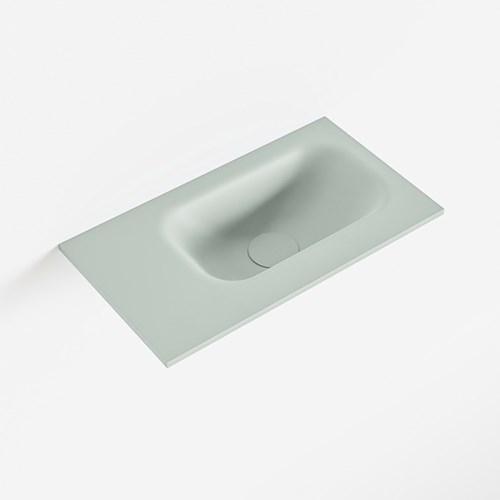 EDEN Greey solid surface inleg wastafel voor toiletmeubel 40cm. Positie wasbak rechts