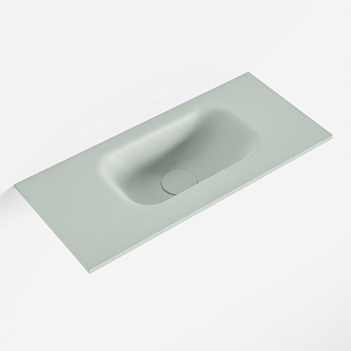 EDEN Greey solid surface inleg wastafel voor toiletmeubel 50cm. Positie wasbak rechts