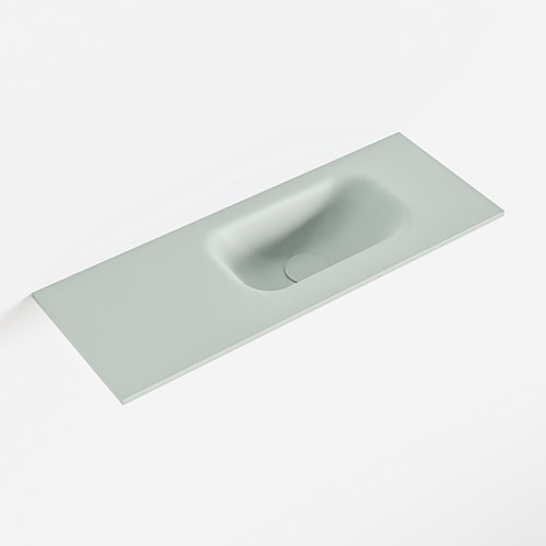 EDEN Greey solid surface inleg wastafel voor toiletmeubel 60cm. Positie wasbak rechts