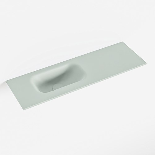 EDEN Greey solid surface inleg wastafel voor toiletmeubel 70cm. Positie wasbak links