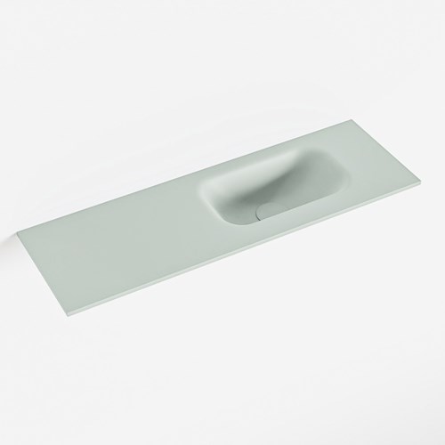 EDEN Greey solid surface inleg wastafel voor toiletmeubel 70cm. Positie wasbak rechts