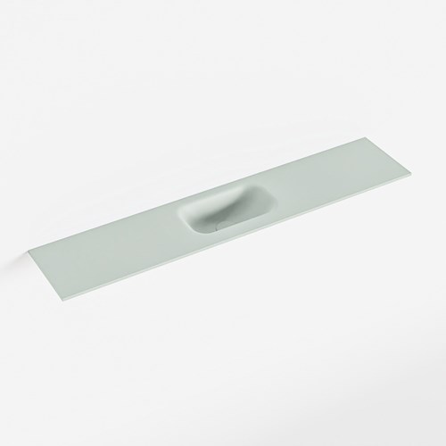 EDEN Greey solid surface inleg wastafel voor toiletmeubel 110cm. Positie wasbak midden
